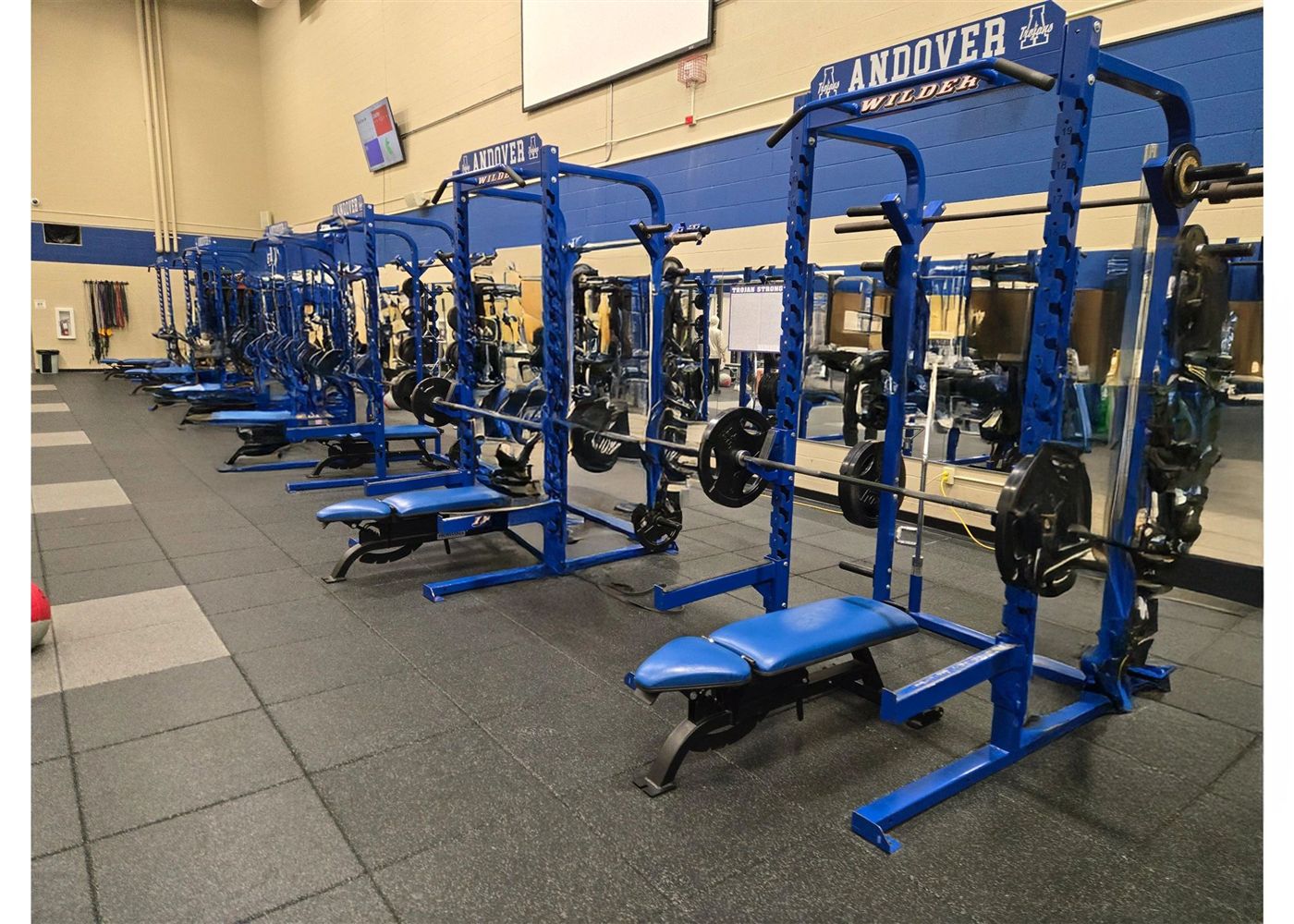 Weight room outfitted by Bodies Elite - Andover