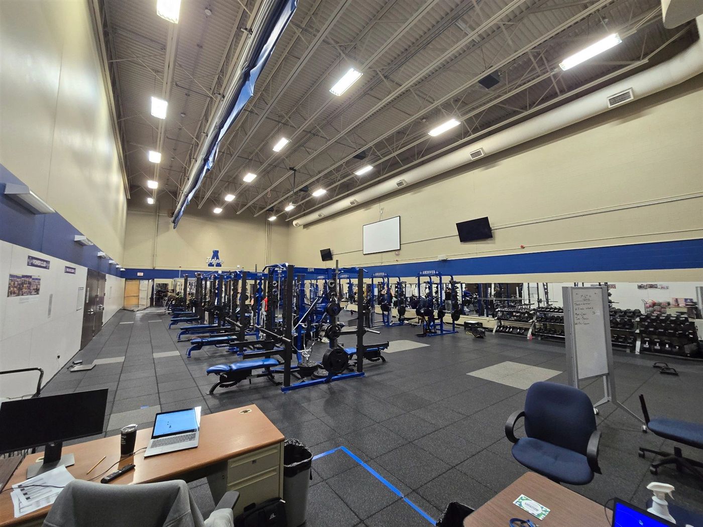 Weight room outfitted by Bodies Elite - Andover