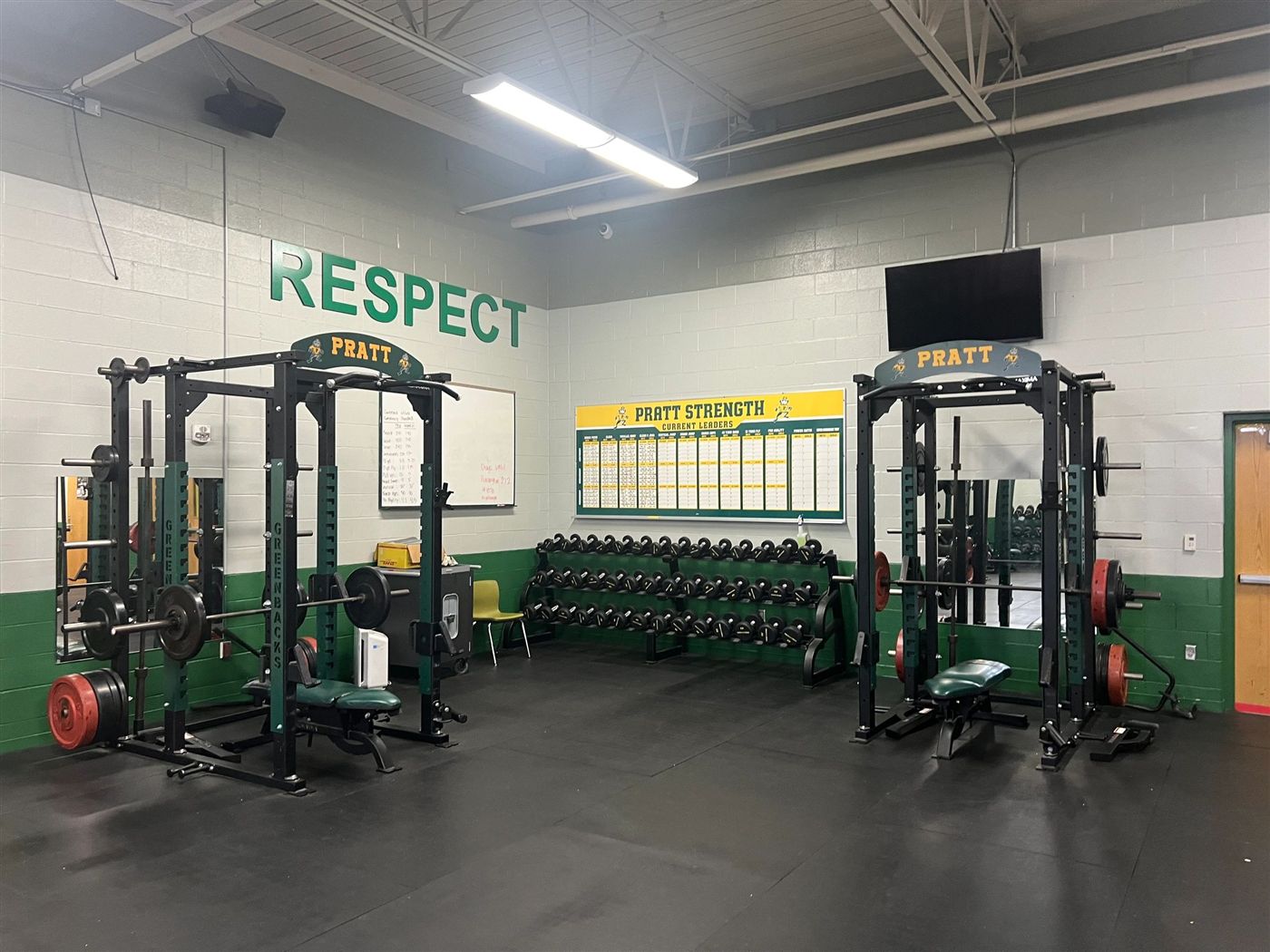 Weight room outfitted by Bodies Elite - Pratt