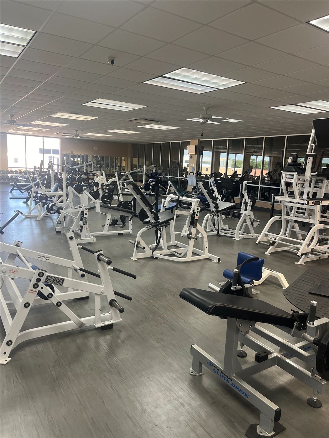 Weight room outfitted by Bodies Elite - Blythe Family Fitness